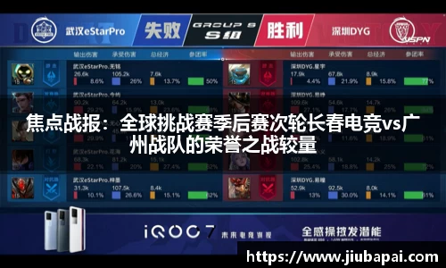 焦点战报：全球挑战赛季后赛次轮长春电竞vs广州战队的荣誉之战较量